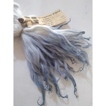 Snowy Mountains blue dip dyed curly wool locks