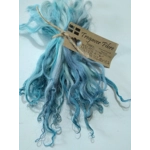 Icy blues hand dyed curly wool locks