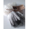 Charcoal and silver dip dyed hand dyed wool locks