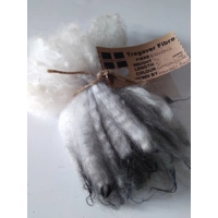 Charcoal and silver dip dyed hand dyed wool locks