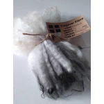 Charcoal and silver dip dyed hand dyed wool locks