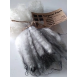 Charcoal and silver dip dyed hand dyed wool locks