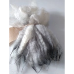 Charcoal and silver dip dyed hand dyed wool locks