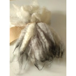 Charcoal and silver dip dyed hand dyed wool locks