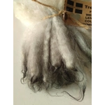 Charcoal and silver dip dyed hand dyed wool locks