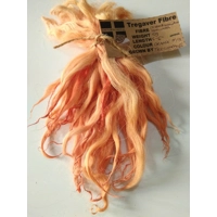 Orange Mixed tones hand dyed curly wool locks