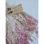 Pink dip Teeswater wool locks, 28g 14g 7g