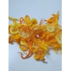 Bright orange and yellow curly wool and locks, 10g Bright orange and yellow curly wool and locks, 10g