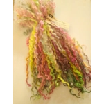 Bright Rainbow wenselydale curly wool lock 28g 14g 7g
