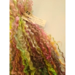 Bright Rainbow wenselydale curly wool lock 28g 14g 7g