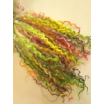 Bright Rainbow wenselydale curly wool lock 28g 14g 7g