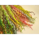 Bright Rainbow wenselydale curly wool lock 28g 14g 7g