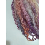 Rainbow mix wenselydale curly wool lock 28g 14g 7g