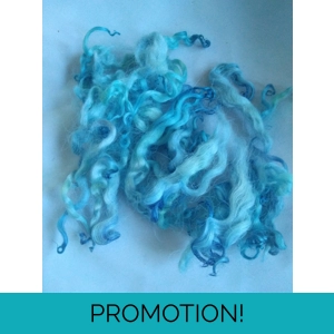White Faced Dartmoor OCEAN BLUE curly wool