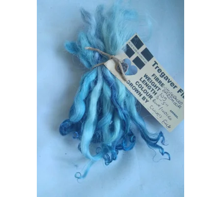 Blue and Indigo wavy white faced dartmoor wool locks
