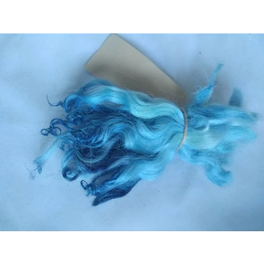 Blue and Indigo wavy white faced dartmoor wool locks