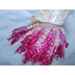 Magenta pink dip Teeswater wool locks, 28g 14g 7g