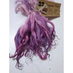 Purples and Pinks hand dyed curly wool locks