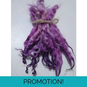Purples violet lilac hand dyed curly wool locks
