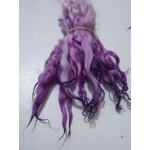Purples violet lilac hand dyed curly wool locks