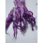 Purples violet lilac hand dyed curly wool locks