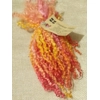 Flaming orange yellow and pink wensleydale hand dyed curly wool locks
