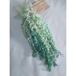 Blue Green Silver wensleydale hand dyed curly wool locks 10g