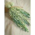 Blue Green Silver wensleydale hand dyed curly wool locks 10g