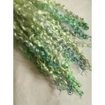 Blue Green Silver wensleydale hand dyed curly wool locks 10g