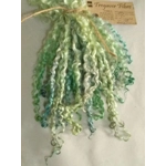 Blue Green Silver wensleydale hand dyed curly wool locks 10g