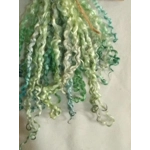 Blue Green Silver wensleydale hand dyed curly wool locks 10g