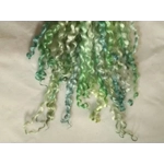 Blue Green Silver wensleydale hand dyed curly wool locks 10g