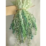 Blue Green Silver wensleydale hand dyed curly wool locks 10g