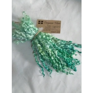Sea Greens wensleydale hand dyed curly wool locks 10g