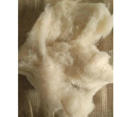 Uncarded Cream Core mixed fibre noil for stuffing and felting 100g