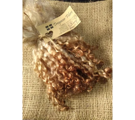 Cinnamon Brown Wensleydale wool locks, 28g 14g 7g 6-8"