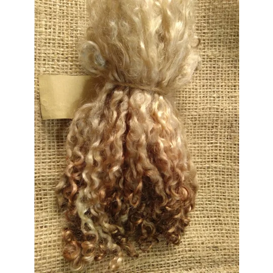 Cinnamon Brown Wensleydale wool locks, 28g 14g 7g 6-8"