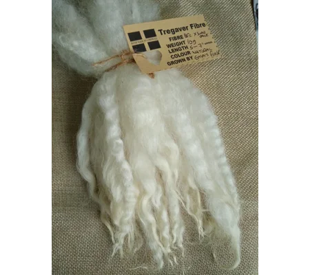 natural undyed Blue Faced Leicester x Swaledale Wool Locks 10g