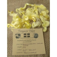 Soft Yellow curly wool and locks, 10g Devon and Cornwall Longwool