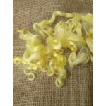 Soft Yellow curly wool and locks, 10g Devon and Cornwall Longwool
