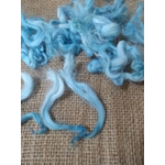 Tropical Blues curly wool and locks, 10g Devon and Cornwall Longwool
