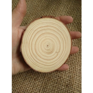 Rustic wood slice 9cm - 10cm