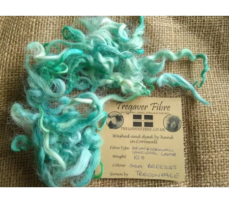 Sea Breezes greens/blue/teal wool and locks 10g
