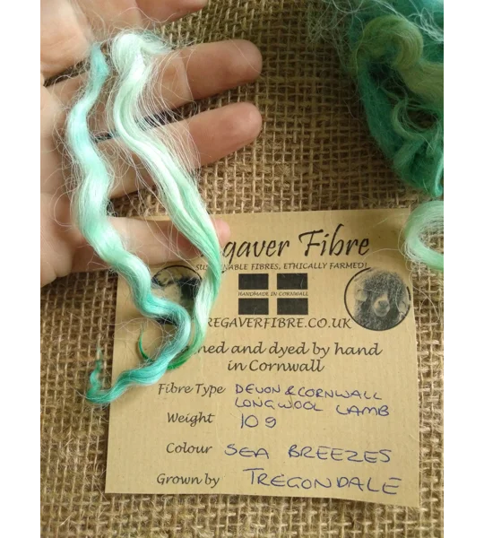 Sea Breezes greens/blue/teal wool and locks 10g