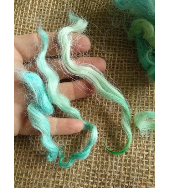 Sea Breezes greens/blue/teal wool and locks 10g