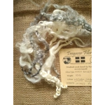 Mixed breeds curly wool, 10g Cream white and Silver Mixed breeds curly wool, 10g Cream white and Silver