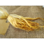 Sunny (yellow/orange) dip wavy white faced dartmoor wool locks, 7g