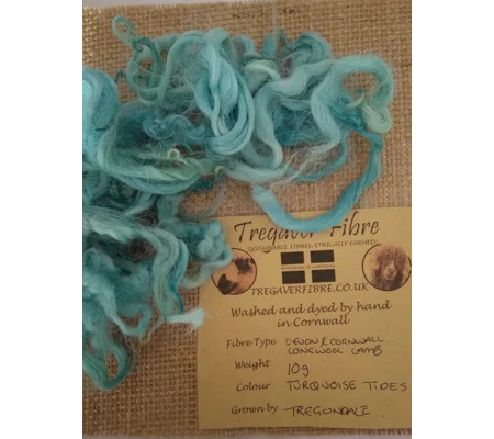 Turquoise Tides curly wool and locks