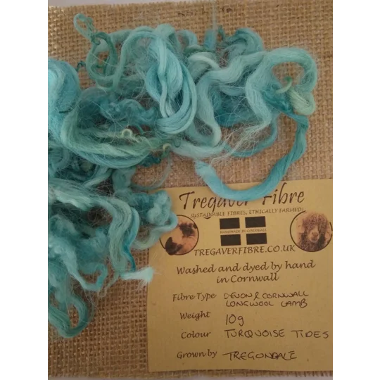 Turquoise Tides curly wool and locks