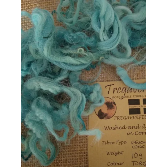 Turquoise Tides curly wool and locks